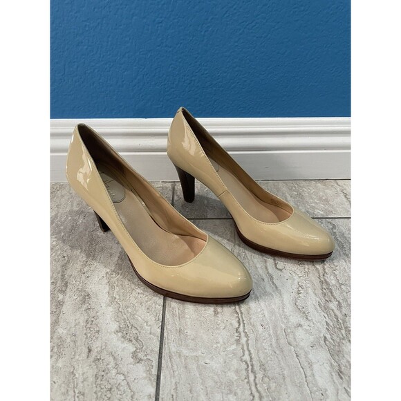 COLE HAAN Air MARGOT Patent Leather Wood Heel Pumps D36486 Women's Size 7 B - Picture 1 of 12